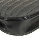 Chanel Classic Lambskin Half Moon Black Flap Bag With 24K Gold-Plated Hardware