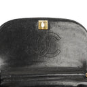 Chanel Classic Lambskin Half Moon Black Flap Bag With 24K Gold-Plated Hardware