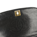 Chanel Classic Lambskin Half Moon Black Flap Bag With 24K Gold-Plated Hardware
