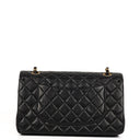 Chanel Classic Medium Double Flap Bag Black Quilted Lambskin 24K Gold-Plated Hardware