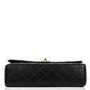 Chanel Classic Medium Double Flap Bag Black Quilted Lambskin 24K Gold-Plated Hardware