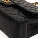Chanel Classic Medium Double Flap Bag Black Quilted Lambskin 24K Gold-Plated Hardware