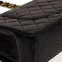 Chanel Classic Medium Double Flap Bag Black Quilted Lambskin 24K Gold-Plated Hardware