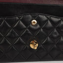 Chanel Classic Medium Double Flap Bag Black Quilted Lambskin 24K Gold-Plated Hardware