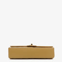 Chanel Classic Medium Double Flap Bag In Beige Quilted Lambskin And 24K Gold-Plated Hardware
