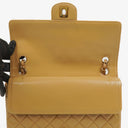 Chanel Classic Medium Double Flap Bag In Beige Quilted Lambskin And 24K Gold-Plated Hardware