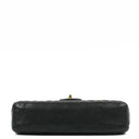 Chanel Classic Medium Double Flap Bag In Black Quilted Caviar Leather With 24K Gold-Plated Hardware