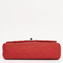 Chanel Classic Medium Perforated Red Quilted Lambskin Double Flap Bag