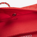 Chanel Classic Medium Perforated Red Quilted Lambskin Double Flap Bag