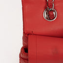 Chanel Classic Medium Perforated Red Quilted Lambskin Double Flap Bag