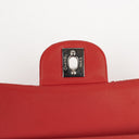 Chanel Classic Medium Perforated Red Quilted Lambskin Double Flap Bag