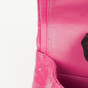 Chanel Classic Medium Pink Quilted Patent Leather Double Flap Bag With Silver Hardware
