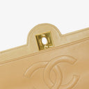 Chanel Classic Medium Single Flap Bag Beige Quilted Leather With Gold & Silver Tone Combo Hardware