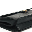 Chanel Classic Medium Single Flap Bag Black Quilted Lambskin 24K Gold-Plated Hardware