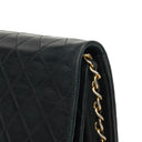 Chanel Classic Medium Single Flap Bag Black Quilted Lambskin 24K Gold-Plated Hardware