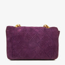Chanel Classic Mini Diana Purple Suede Flap Bag 24K Gold-Plated Hardware