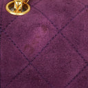 Chanel Classic Mini Diana Purple Suede Flap Bag 24K Gold-Plated Hardware