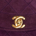 Chanel Classic Mini Diana Purple Suede Flap Bag 24K Gold-Plated Hardware