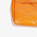 Chanel Classic Mini Rectangular Single Flap Bag Orange Patent Leather