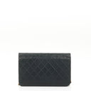 Chanel Classic Navy Quilted Lambskin Full Flap Bag With Gold-Tone Hardware