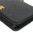Chanel Classic Navy Quilted Lambskin Full Flap Bag With Gold-Tone Hardware