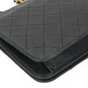 Chanel Classic Navy Quilted Lambskin Full Flap Bag With Gold-Tone Hardware