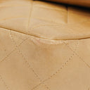 Chanel Classic Single Flap Bag Beige Quilted Lambskin 24K Gold-Plated Hardware