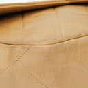 Chanel Classic Single Flap Bag Beige Quilted Lambskin 24K Gold-Plated Hardware