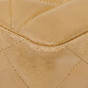 Chanel Classic Single Flap Bag Beige Quilted Lambskin 24K Gold-Plated Hardware