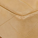 Chanel Classic Single Flap Bag Beige Quilted Lambskin 24K Gold-Plated Hardware