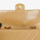 Chanel Classic Single Flap Bag Beige Quilted Lambskin 24K Gold-Plated Hardware