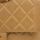 Chanel Classic Single Flap Bag Beige Quilted Lambskin 24K Gold-Plated Hardware