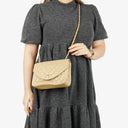 Chanel Classic Single Flap Bag Beige Quilted Lambskin With 24K Gold-Plated Hardware