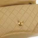 Chanel Classic Single Flap Bag Beige Quilted Lambskin With 24K Gold-Plated Hardware
