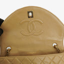 Chanel Classic Single Flap Bag Beige Quilted Lambskin With 24K Gold-Plated Hardware