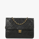 Chanel Classic Single Flap Bag Black Quilted Lambskin Gold-Tone Hardware Medium