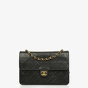 Chanel Classic Single Flap Bag Black Quilted Lambskin With 24K Gold-Plated Hardware
