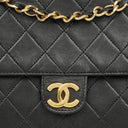 Chanel Classic Single Flap Bag Black Quilted Lambskin With 24K Gold-Plated Hardware