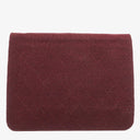Chanel Classic Single Flap Bag Burgundy Quilted Jersey And Leather 24K Gold-Plated Hardware