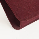 Chanel Classic Single Flap Bag Burgundy Quilted Jersey And Leather 24K Gold-Plated Hardware