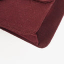 Chanel Classic Single Flap Bag Burgundy Quilted Jersey And Leather 24K Gold-Plated Hardware