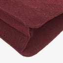 Chanel Classic Single Flap Bag Burgundy Quilted Jersey And Leather 24K Gold-Plated Hardware