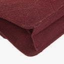 Chanel Classic Single Flap Bag Burgundy Quilted Jersey And Leather 24K Gold-Plated Hardware