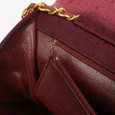 Chanel Classic Single Flap Bag Burgundy Quilted Jersey And Leather 24K Gold-Plated Hardware