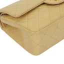 Chanel Classic Small Double Flap Bag In Beige Quilted Lambskin And 24K Gold-Plated Hardware
