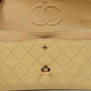 Chanel Classic Small Double Flap Bag In Beige Quilted Lambskin And 24K Gold-Plated Hardware