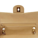 Chanel Classic Small Double Flap Bag In Beige Quilted Lambskin And 24K Gold-Plated Hardware