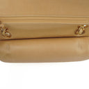 Chanel Classic Small Double Flap Bag In Beige Quilted Lambskin And 24K Gold-Plated Hardware