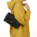 Chanel Classic Small Double Flap Bag In Black Quilted Lambskin And 24K Gold-Plated Hardware