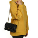 Chanel Classic Small Double Flap Bag In Black Quilted Lambskin And 24K Gold-Plated Hardware